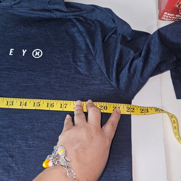 Hurley Performance Hoodie Mens Large Heather Blue Lightweight Skate Athleisure - Picture 6 of 7